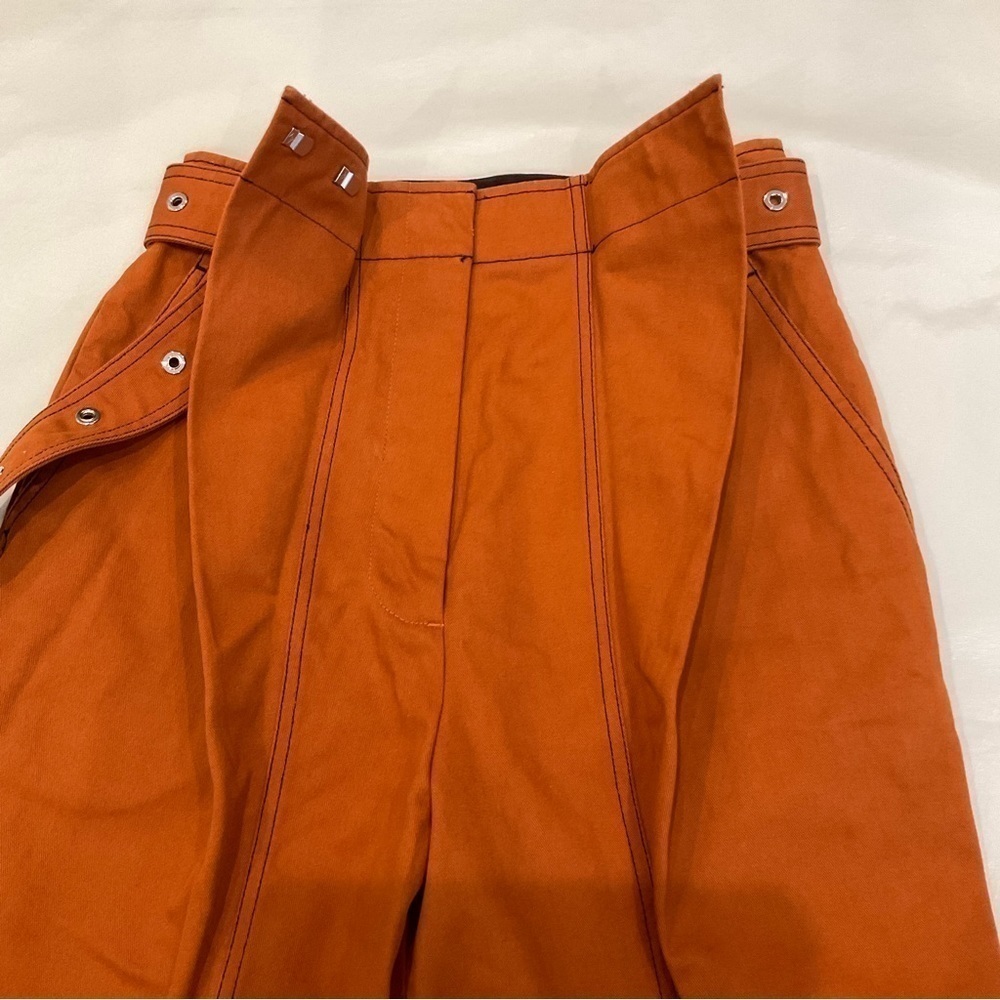 Proenza Schouler Belted Straight Pants in Cuffs Size 0 XSmall - Picture 7 of 16